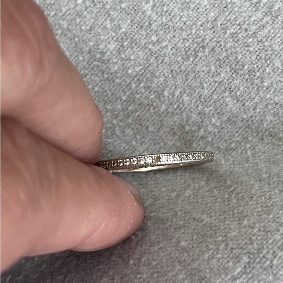 NWT $75 Sterling Silver CZ Eternity Ring Band Ring sz 7 - Picture 6 of 6